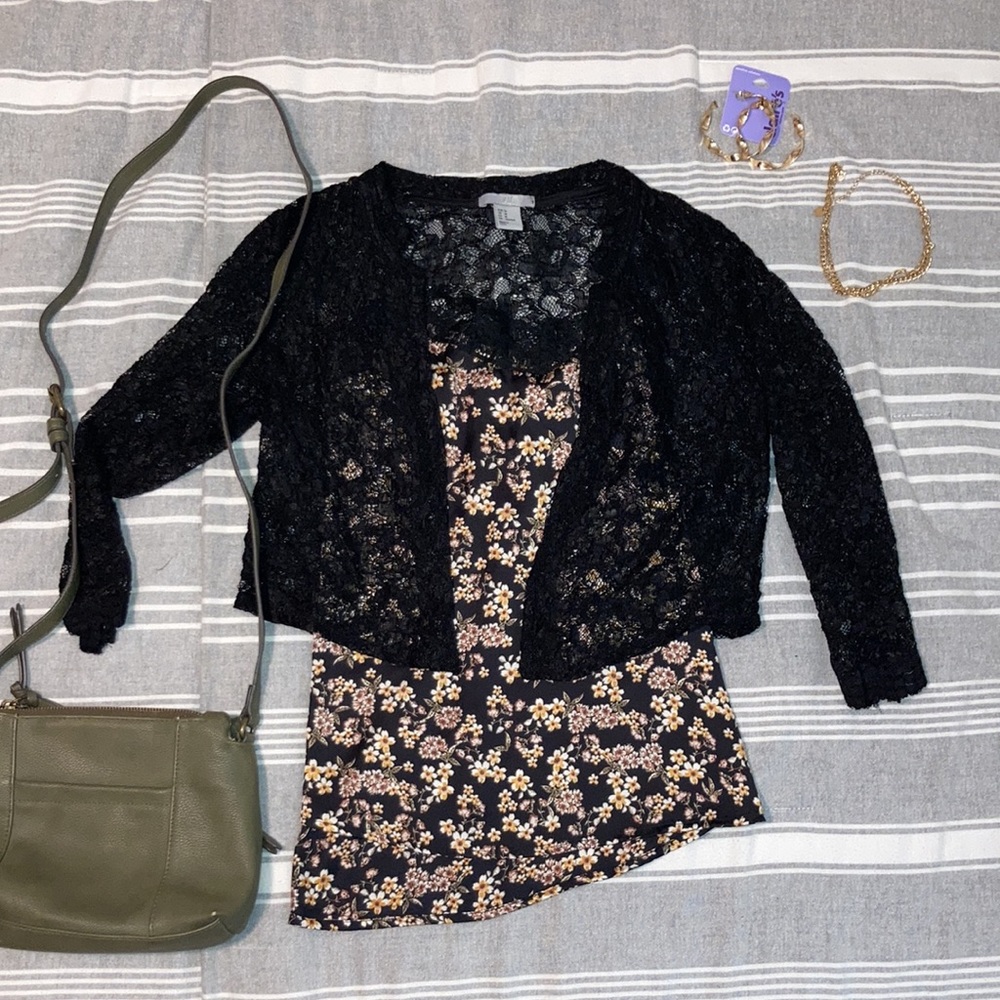 H&M Black Laced Cardigan